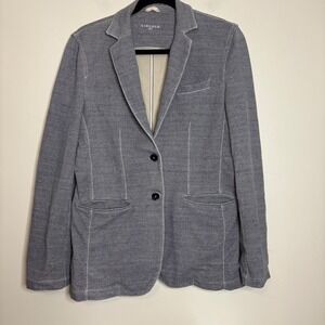 Circolo 1901 Blazer Jacket Size 46 IT Navy Blue Cotton Blend Jersey Knit Classic